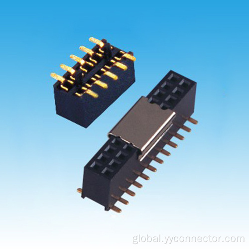 Single Row U Female Header Connector 1.27mm H3.4/4.3mm Dual Row SMT Female Header Manufactory